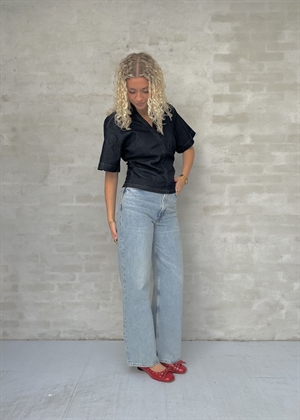 Spenda denim bluse Dark Blue Neo Noir 